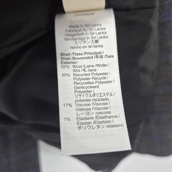 New Madewell The Rosedale Blazer Jacket Gray Blue Plaid Wool Bland Size 18W Plus - Picture 6 of 6